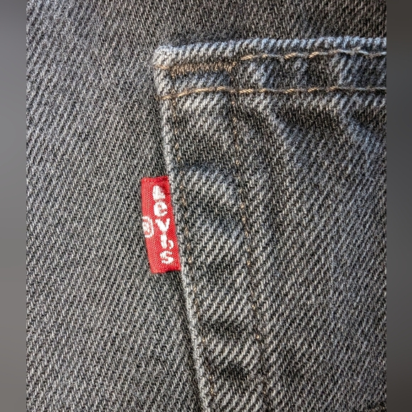 Y2K Levi's 550 Jeans Men Size 38x36 Relaxed Fit Faded Black Baggy Denim Red Tag - Picture 7 of 14